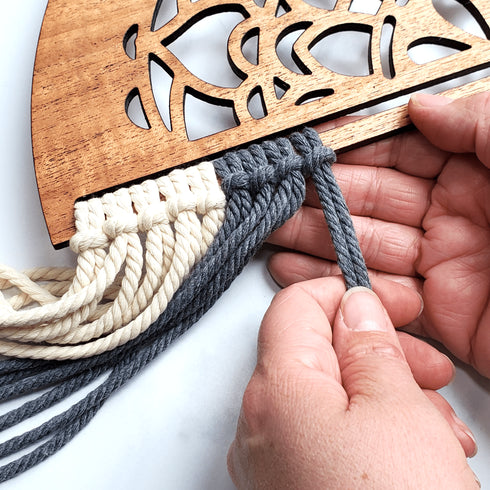 Half Circle Ombre Mahogany Macrame Take Home Kit