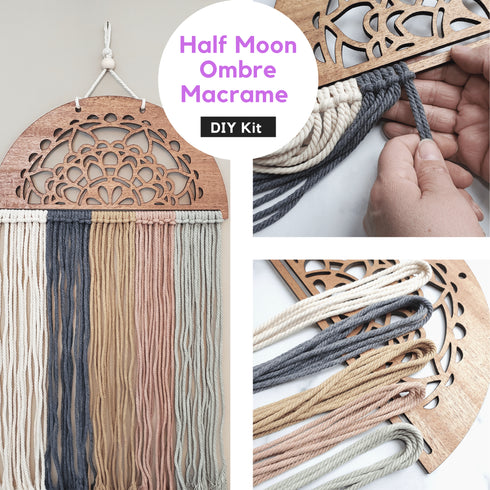 Half Circle Ombre Mahogany Macrame Take Home Kit