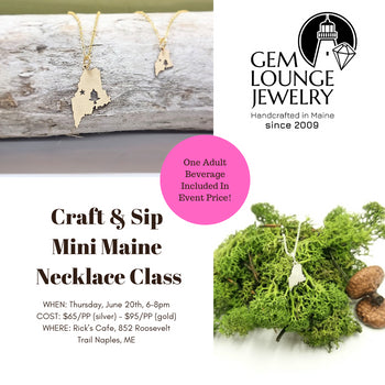 Zoom Mini Maine Necklace Class: Thursday, July 25th, 6pm