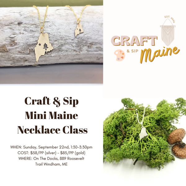 Mini Maine Necklace Class: Sunday, September 22nd, 1:30pm