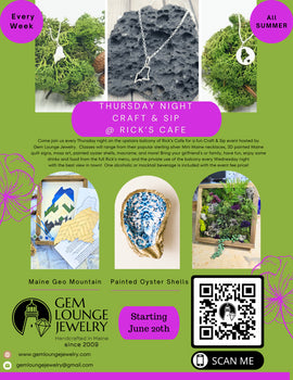 Zoom Mini Maine Necklace Class: Thursday, July 25th, 6pm